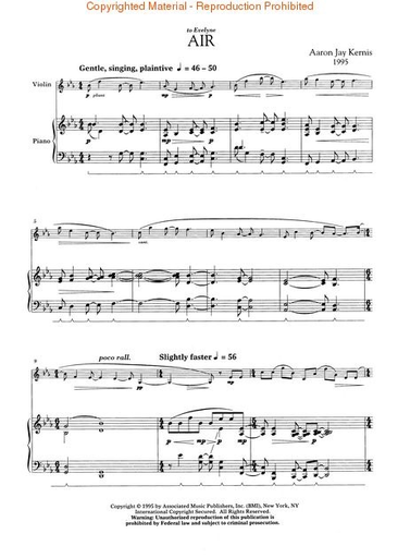 Kernis, Aaron Jay: Air (cello & piano)