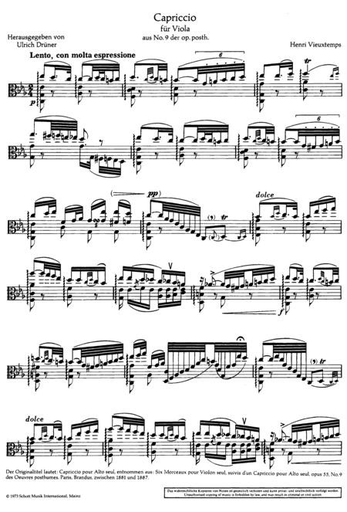 Vieuxtemps, H.: Capriccio Op. Posthumous (viola)