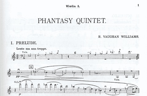 Vaughan-Williams: Phantasy Quintet (2 violins, 2 violas, cello)
