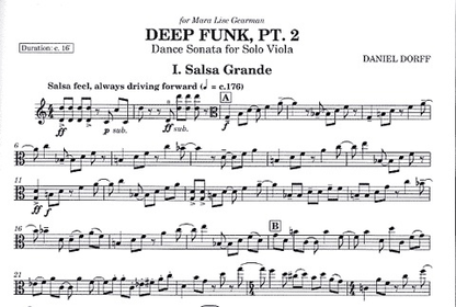 Dorff, Daniel: Deep Funk, Pt.2 Dance Sonata for Solo Viola