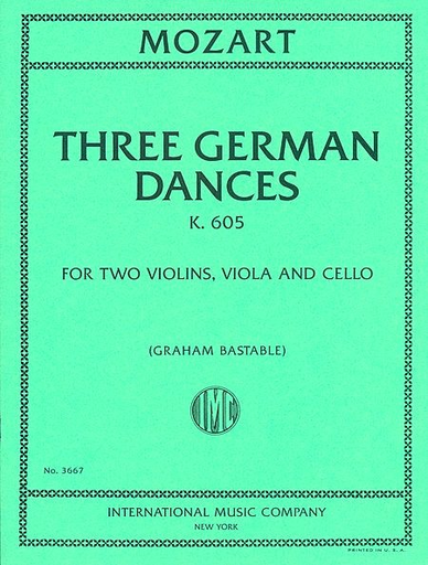 Mozart, W.A. (Bastable): Three German Dances K.605 (string quartet)