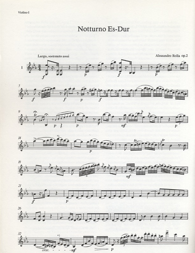 Rolla, Alessandro: Notturno in Eb Major (2 violins & cello)