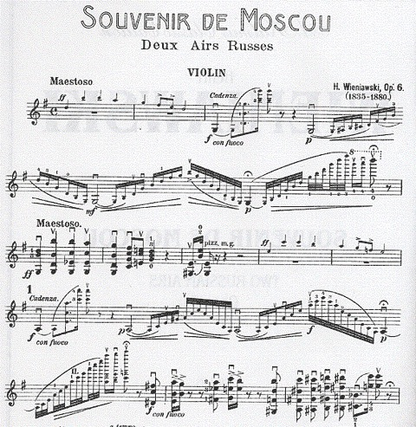 Wieniawski, Henri: Souvenir de Moscou (violin & piano)