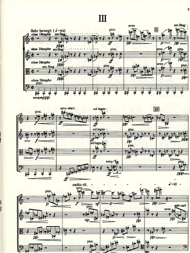 Webern, Anton: Five Pieces for String Quartet Op.5 (score and parts)