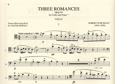 Schumann, Robert (Despalj): 3 Romances (Cello & piano) IMC