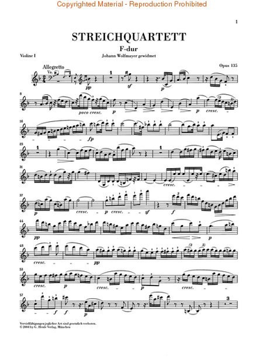 Beethoven, L.van (Cadenbach): String Quartet in F, Op. 135 (2 violin, viola, and cello)