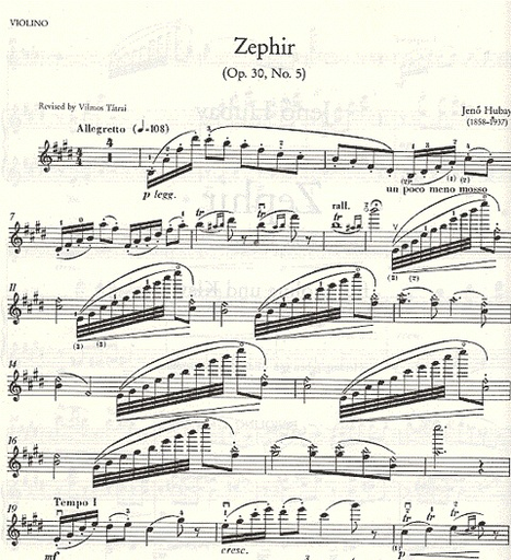 Hubay, Jeno: Zephir, Op.30#5 (violin & piano)