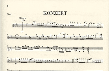 Hoffmeister, A. (Ronge, ed.): Concerto in D, urtext (viola & piano)