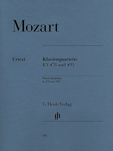 Mozart, W.A (Hertrich, ed.): Piano Quartets, K.478 and K.493, urtext (violin, viola, cello, and piano)