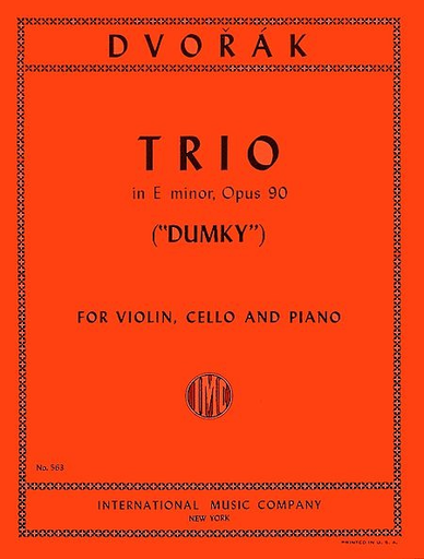 Dvorak, Antonin: Piano Trio in E minor Op. 90 "Dumky"(violin, Cello, Piano)