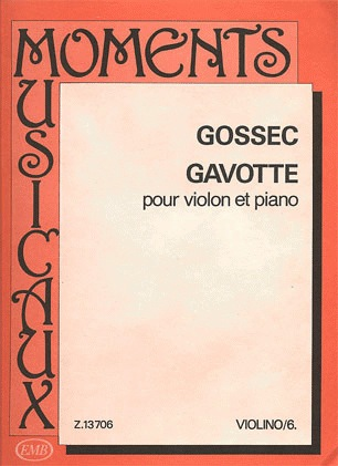 Gossec, F.J.: Gavotte (violin & piano)