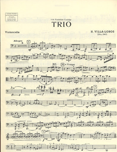 Villa-Lobos: Trio (violin, Viola, Cello)