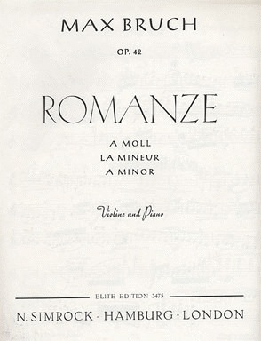 Bruch, M.: Romanze Op.42 A Minor (violin & piano)