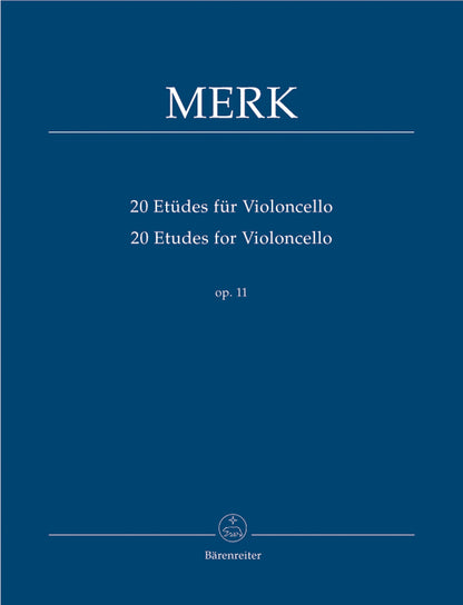 Merk, Joseph (Rummel):20 Etudes for Violoncello (cello), Barenreiter