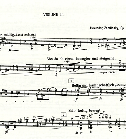 Zemlinsky, Alexander: String Quartet No.2 in A Op.15 (set of parts)