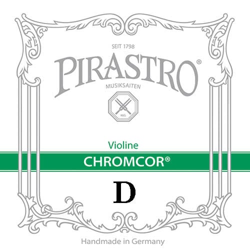 Pirastro CHROMCOR violin D string, steel, medium,