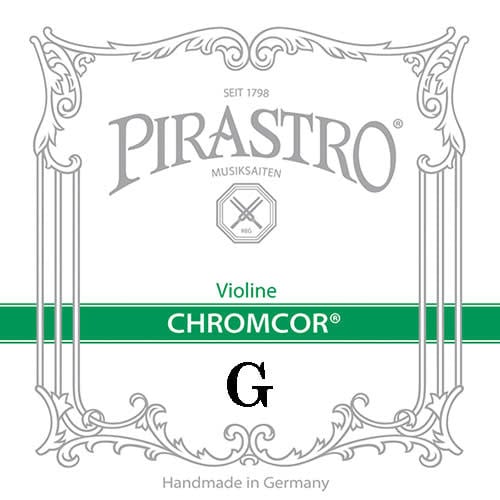 Pirastro CHROMCOR violin G string,  steel, medium,