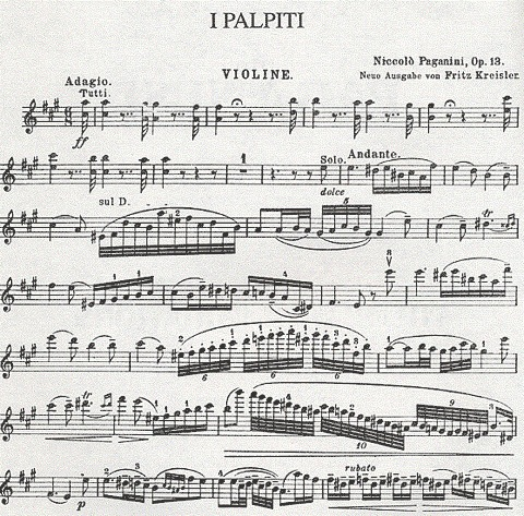 *OUT OF PRINT* Paganini (Kreisler) Palpitti Op.13 (violin & piano)