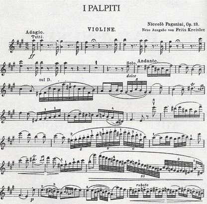 *OUT OF PRINT* Paganini (Kreisler) Palpitti Op.13 (violin & piano)
