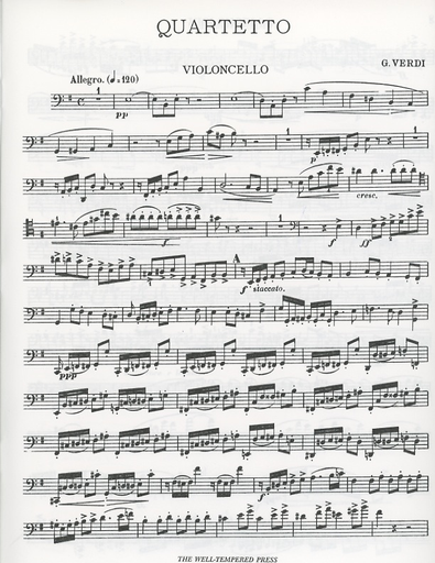 Verdi, Giuseppe: String Quartet in e minor (set of parts)