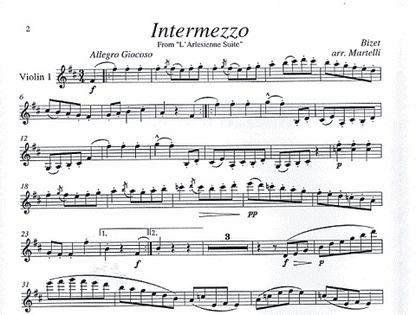 Bizet, Georges (Martelli): Intermezzo and Adagietto from L'Arlesienne (String quartet)