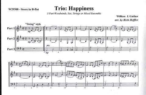 Heffler, Rich: Happiness (2 violins & cello)