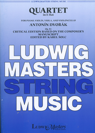 Dvorak, Antonin: Piano Quartet In Eb major Op.87 (violin, viola, cello, piano)