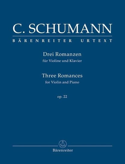 Schumann, Clara (Ross): Three Romances for Violin & Piano, op. 22, Barenreiter