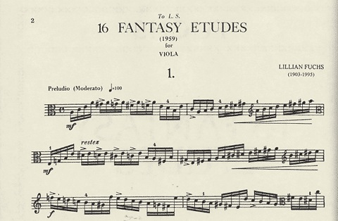 Fuchs, L.: 16 Fantasy Etudes (viola) IMC