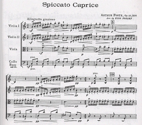 Foote: Spiccato Caprice (string quartet w/ double bass ad.lib) Masters Music