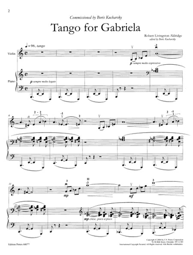 Aldridge, Robert L.: Tango for Gabriela (violin & piano)