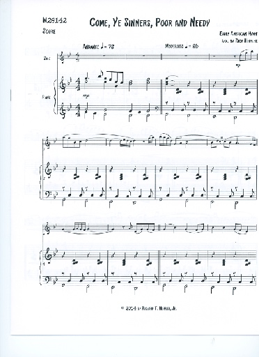 Heffler, R: Come, Ye Sinners, Poor and Needy (violin & piano)