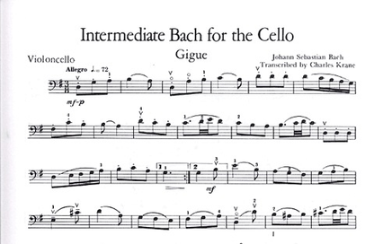 Bach, J.S. (Krane): Intermediate Bach for the Cello (cello & piano)