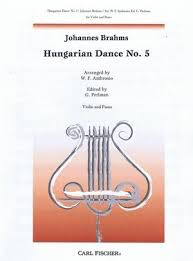 Brahms (Ambrosio/Perlman): Hungarian Dance No. 5 arrangement (violin & piano)