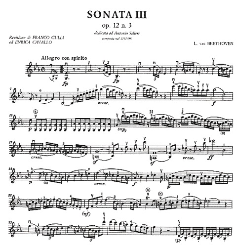 *OUT OF PRINT* Beethoven, L.van (Gulli): Sonata Op.12#3 in Eb major (violin & piano)