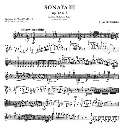 *OUT OF PRINT* Beethoven, L.van (Gulli): Sonata Op.12#3 in Eb major (violin & piano)