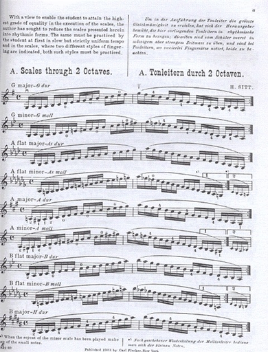 Sitt, Hans: Scale Studies for Violin