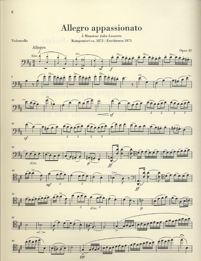 Saint-Saens, C. (Jost, ed.): Allegro Appassionato Op.43, uretxt (cello and piano)