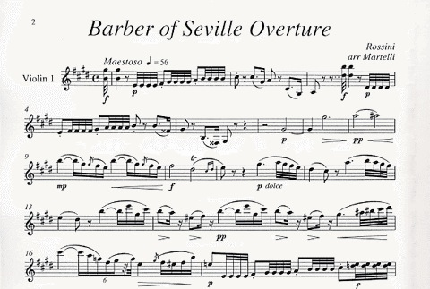 Rossini (Martelli): Barber of Seville Overture (string quartet)