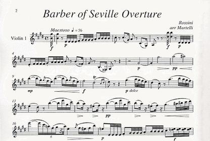 Rossini (Martelli): Barber of Seville Overture (string quartet)