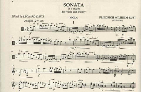 Rust, F.W.: Sonata in F Major (viola & piano)