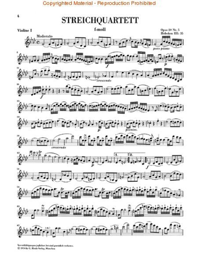 Haydn, F.J.: String Quartets, "Sun Quartets", Vol.4, Op.20, urtext (2 violin, viola, and cello)