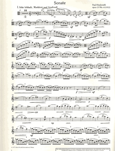 Hindemith, Paul: Sonata (1922) op. 25 no. 4 (viola & piano)