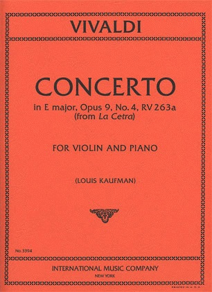 Vivaldi, A.: Concerto ''La Cetra''Op.9 No.4 (violin & piano)