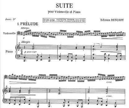 Denissow, Edison: Suite (cello & piano)