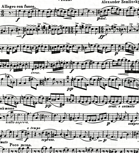 Zemlinsky, Alexander: String Quartet No.1 in A Op.4 (set of parts)