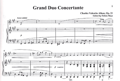 Alkan, Charles Valentin: Grand Duo Concertante OP.21 (violin & piano)   Out of Print