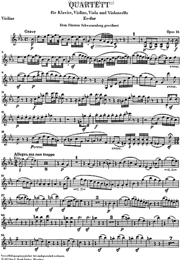 Beethoven, L.van (Kross, ed.): Piano Quartets, urtext (violin, viola, cello, and piano)