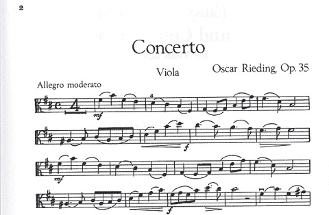 Rieding, O.: Viola Concerto Op.35 in B minor (viola & piano)