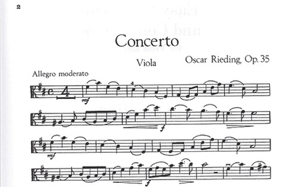 Rieding, O.: Viola Concerto Op.35 in B minor (viola & piano)